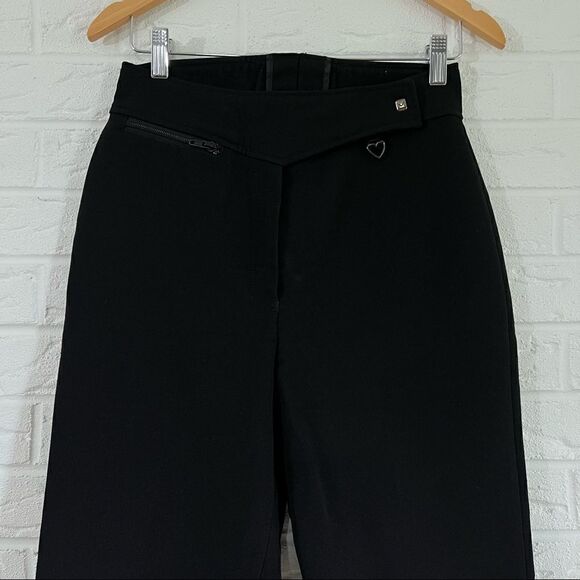 🚨4/$25 VINTAGE OBERMEYER Black Stirrup Ski Pants Size 8L - Picture 7 of 8